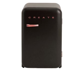 Mini frigider Retro, CREATE, 107 litri, negru/teracota