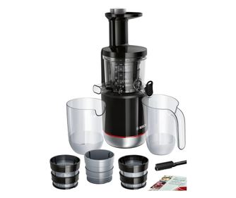 Сокоизстисквачка за плодове тип охлюв Bosch MESM731M,150W, 55 об/мин, 3 филтъра, Смути и сорбе, Tritan, Реверсивна функция, Drip