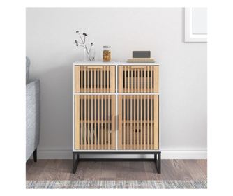 Omarica, bela, 60x30x75 cm, iverna plošča