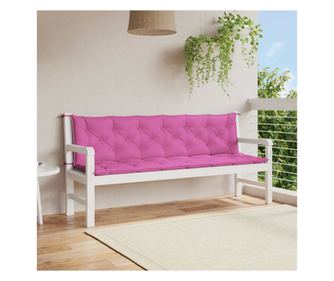 Kertpad prna, 2 db, rzsaszn, 200x50x7 cm, textil