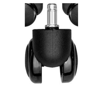 Sada 5 koleček na kancelářskou židli, představec 10/50 mm, Kwmobile, černá, plastová, 48041.01