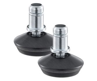 Sada 5 nohou pro kancelářské židle, tyč 10 mm, Kwmobile, černá, ocel, 56093.06