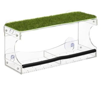 Хранилка за птици Navaris, 30x13x10 см, акрил, с вендуза, 60683.01