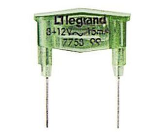 Legrand 775899 Legrand 8/12V 15mA zöld glimmlámpa