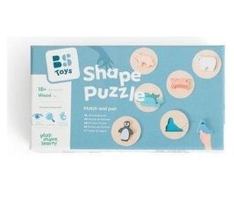 Drewniane puzzle konturowe Dopasuj kształt