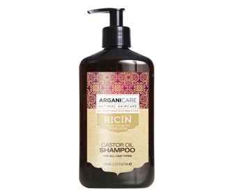 Sampon pentru stimularea cresterii parului cu ulei de ricin pentru toate tipurile de par, Arganicare, 400 ml