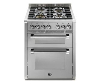 Aragaz, Steel Cucine, 70 cm, 4 arzatoare, 2 cuptoare, colectie Ascot, inox