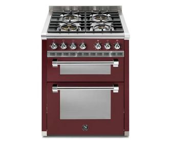 Aragaz, Steel Cucine, 70 cm, 4 arzatoare, 2 cuptoare, colectie Ascot, burgundy
