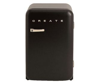 Retro CREATE mini hűtőszekrény, űrtartalom 107 liter, magasság 84 cm, ideális iroda/szálloda/lakókocsi számára, fagyasztó 15 lit