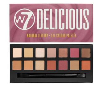 Παλέτα σκιών ματιών W7 Delicious Natural Berry, 14 χρώματα