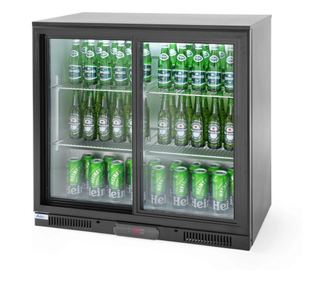 Tolóajtós hűtővitrin, 2/10°C, 220 W, rozsdamentes acél test, ARKTIC by Hendi, 900x500x(H)900 mm 198 L