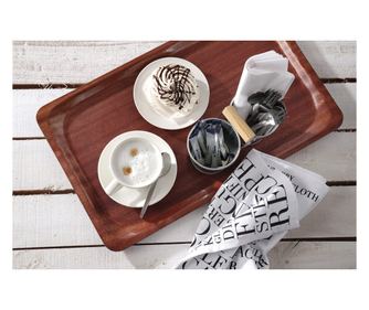 Hendi poslužavnik, laminirano ojačano drvo s protukliznim premazom, boja mahagonija, 33x43 cm