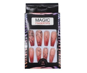 Sada 12 umělých nehtů s přirozeným vzhledem, Magic Fingertips, 04