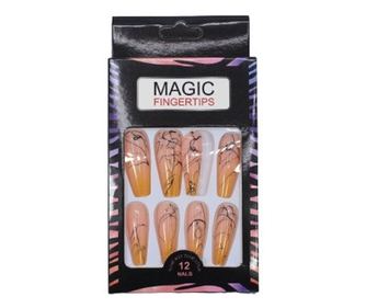 Sada 12 umělých nehtů s přirozeným vzhledem, Magic Fingertips, 05
