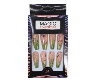 Sada 12 umělých nehtů s přirozeným vzhledem, Magic Fingertips, 06