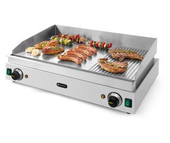 Hendi Blue Line elektromos grill, 2/3 sima, 1/3 bordázott, 3500 W, 720x530x(H)250 mm, professzionális