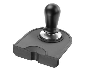 Suport presa cafea/ Suport tamper, Hendi, 125x140x(H)30 mm, Negru, Silicon