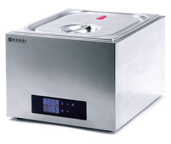 Hendi Sous-Vide Kuhalo GN 2/3, 400 W, Termostat 35-90C, Hermetički Zatvoren Poklopac, Srebrno