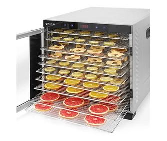 Deshidrator alimente Hendi Profi Line, 1000 W, 10 tavi, Temperatura reglabila 35-75C, Gri