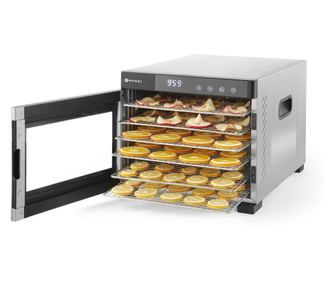 Hendi Profi Line Αφυγραντήρας Τροφίμων, 550 W, 6 Ανοξείδωτοι Δίσκοι, Ανοξείδωτο Εσωτερικό και Εξωτερικό, Ρυθμιζόμενη Θερμοκρασία