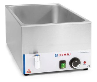 Vas Bain-marie Hendi Kitchen Line cu robinet de scurgere GN 1/1 150 mm, 1200 W