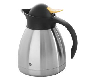 Cana termos Hendi, cu sistem apasare capac galben Hendi, otel inoxidabil/polipropilena, 1 l, 14,5x(H)20,5 cm