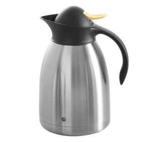 Cana termos 1.5 lt, Hendi, pereti dubli inox, cu sistem apasare galben