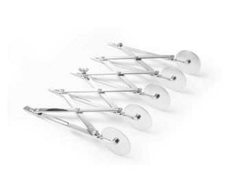 Rezač tijesta od nehrđajućeg čelika s 5 valjaka, 222x56x(h)55 mm