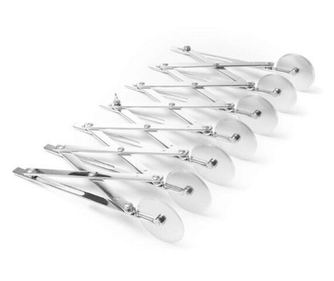 Rezač tijesta od nehrđajućeg čelika sa 7 valjaka, 222x80x(h)55 mm