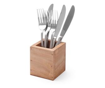 Suport pentru tacamuri din lemn durabil 80x80x(H)95 mm Hendi