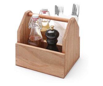 Suport pentru tacamuri din lemn durabil cu maner, 190x160x(H)200 mm Hendi