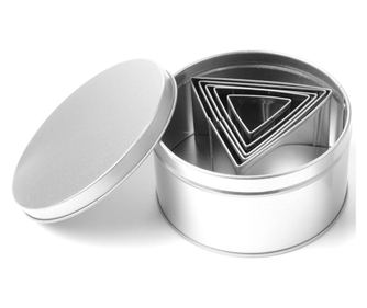 Set rezača za tijesto trokutastog oblika, Hendi, 6 kom, nehrđajući čelik, različite veličine, visina 50 mm