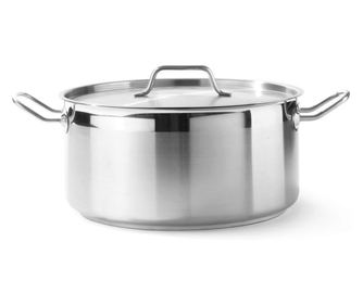 Oala cu capac 4 Lit, 20 cm diametru x13 cm inaltime, inox, gama Hendi Profi Line