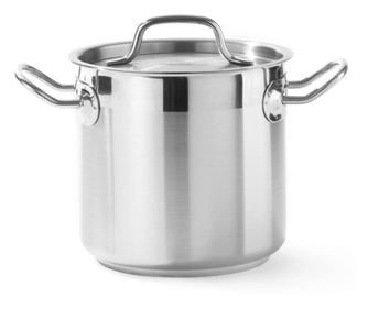Lonac s poklopcem 3 litre, promjer 16 cm x visina 15 cm, nehrđajući čelik, Hendi Profi Line, pogodan za profesionalnu upotrebu