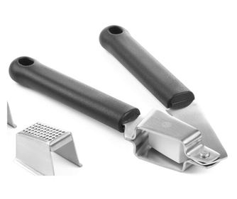 Hendi Preša za češnjak s 2 uklonjiva ribeža, nehrđajući čelik s polipropilenskom ručkom, 180x25 mm