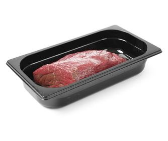 Hendi Gastronorm GN 1/3 pladenj, 65 mm, 2,5 l, črn polikarbonat, temperaturno odporen -40°C / 110°C
