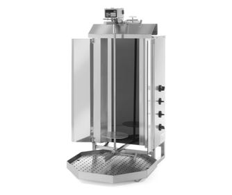 Hendi Elektromos Kebab Grill, Profi Line, 89 cm-es nyárs, Max. 60 kg hús, 400V/7200 W, 550X700X(H)1120 mm