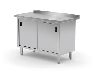 Zidni radni stol s kliznim vratima, zavareni, Hendi, Profi Line, 1000x600x(V)850mm