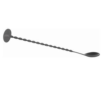 Łyżka barmańska, czarna, 280x35mm