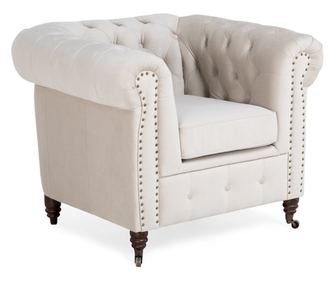 Фотьойл Chesterfield Deluxe, бежов,94x80x86cm