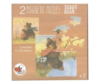 Комплект от 2 магнитни пъзела Плюшено мече, Egmont Toys