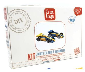 Комплект за сглобяване на 2 състезателни коли, Croc toys