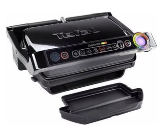 Gratar electric Tefal OptiGrill+ Snacking&Baking GC714834, 2000W, 6 programe, Functie mancare congelata, Invelis teflon antiader