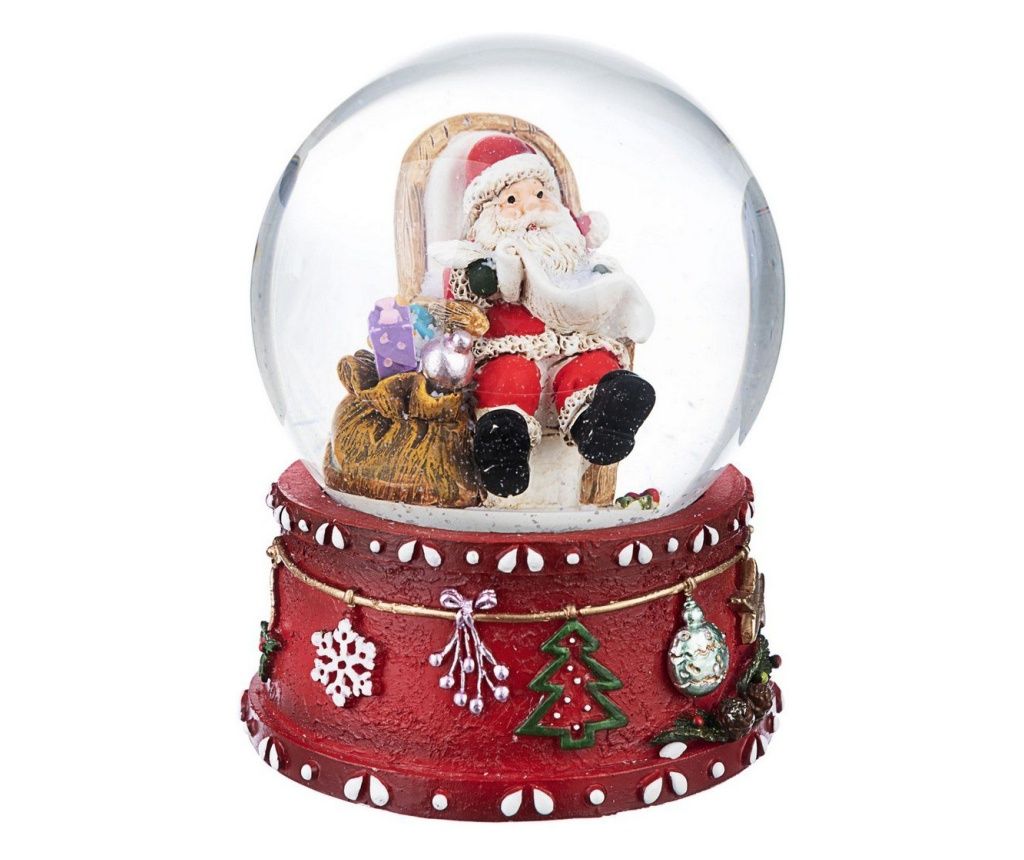 Surprise Santa Armchair Waterball Decoration by Bizzotto
