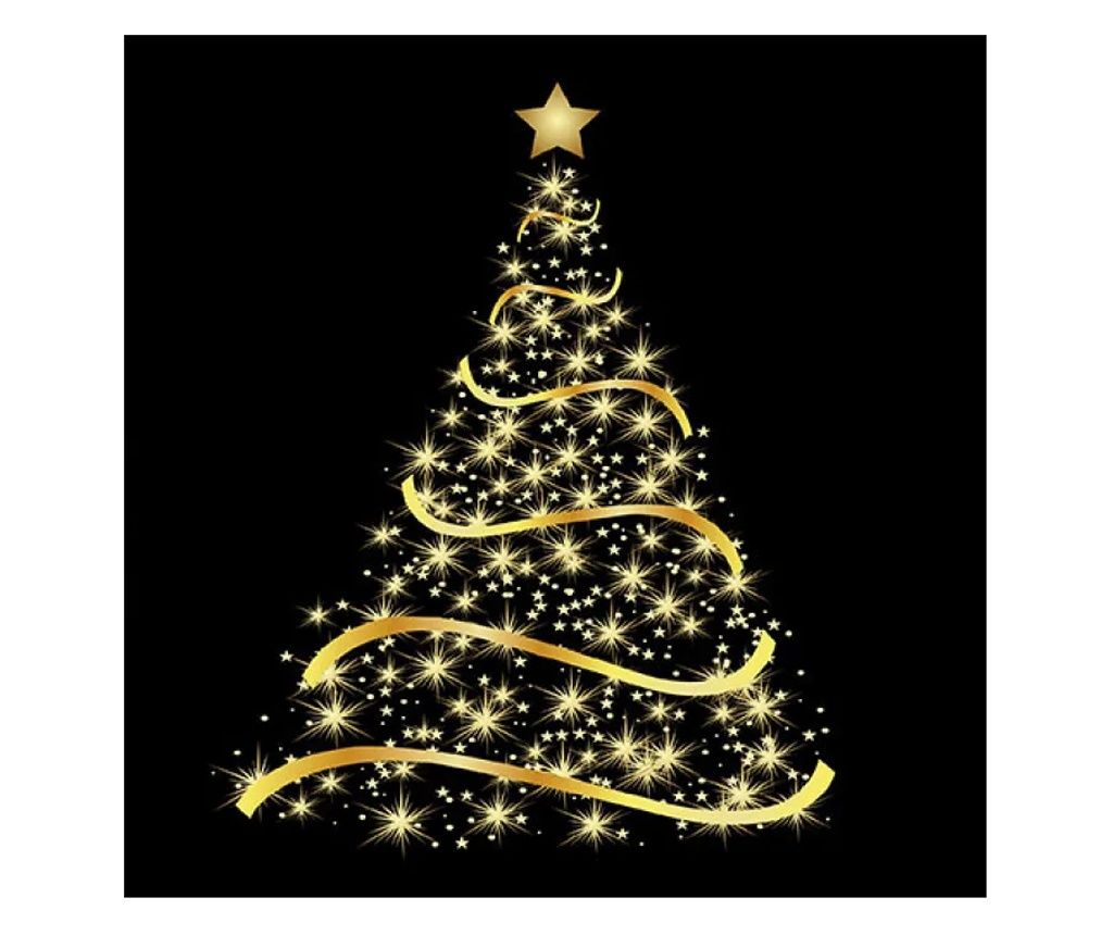 Servetele masa 33x33cm Shining tree black FSC Mix