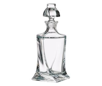 Set decantor + 6 pahare Quadro 340ml cristal Bohemia
