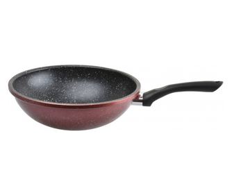 Уок тиган Rosberg R51320G26H, 26 см, Мраморно покритие, Индукция, Бордо меланж