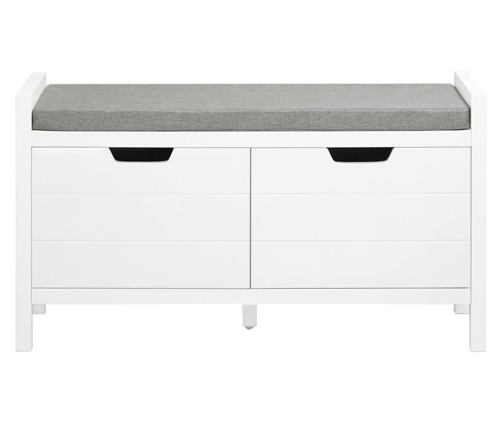 FSR63-W Komoda Lavice se sedákem Komoda na boty Skříňka na boty Bílá 91x50x30cm