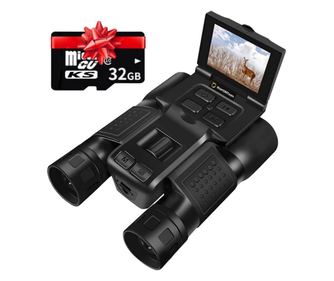 StartONeam Цифров ловен електронен бинокъл със запис, 12X увеличение, 2.4" LCD камера, 2.5K 8X 48MP видеокамера, HD снимки, чере