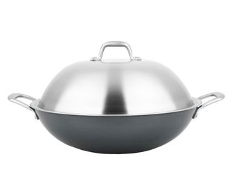 Carl Schmidt Sohn-Altena wok pan, чугун, 36x10, сребро